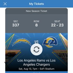 Rams vs Chargers Preseason Tickets 