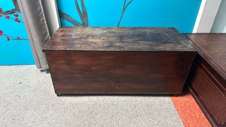 Dark Wood Storage Chest Trunk