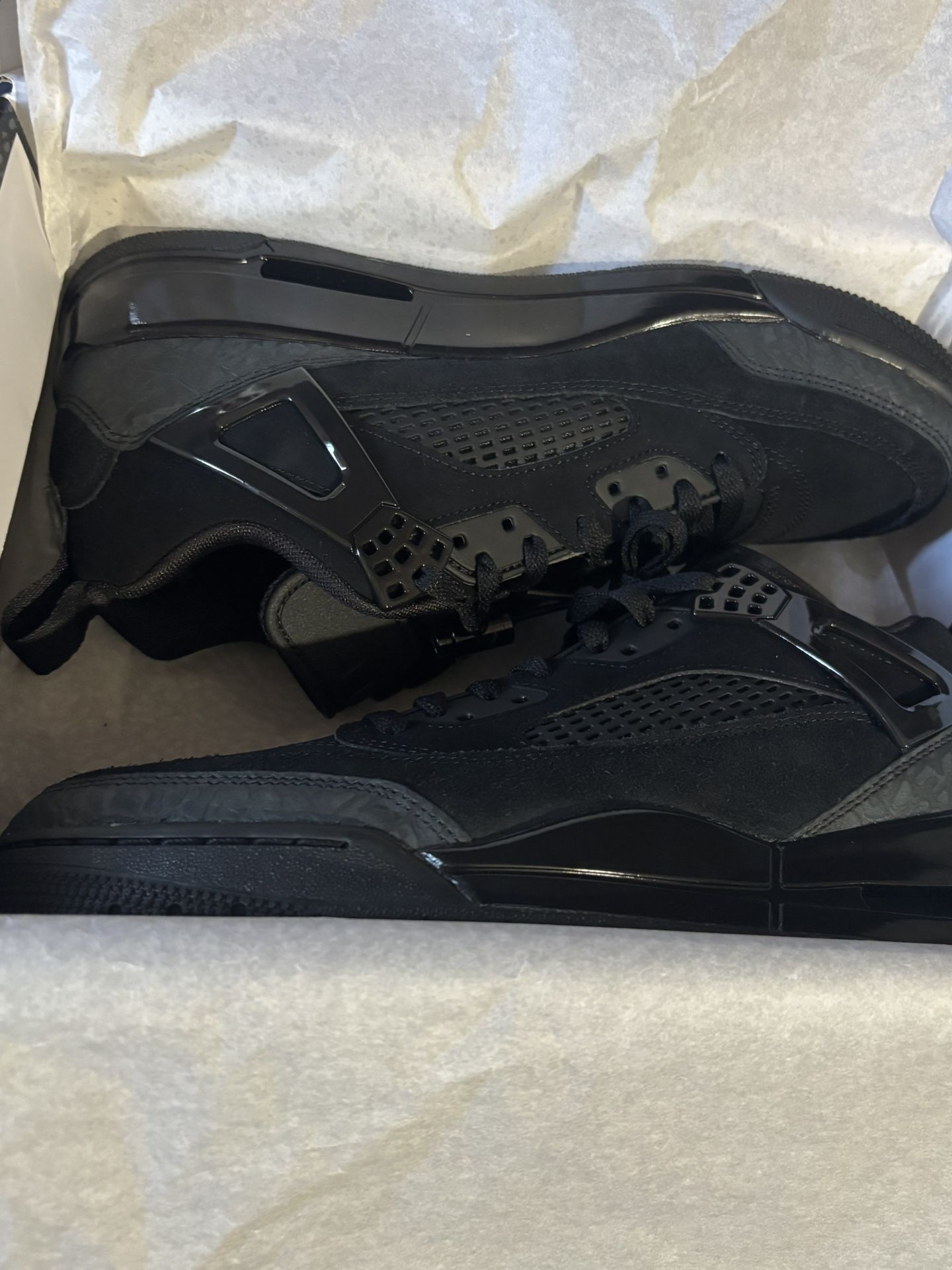 Jordan Spizike Low Black Cats