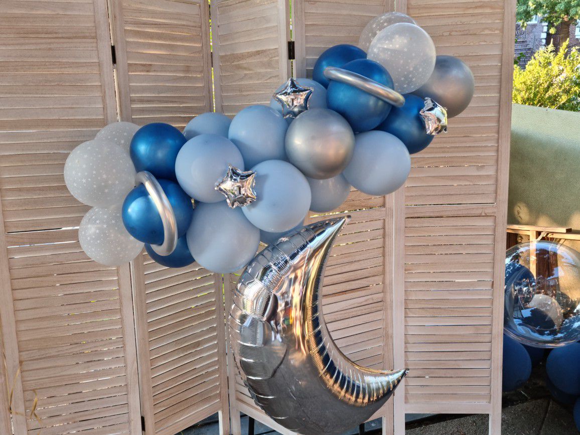 Balloons Arch Moon Baby Shower 