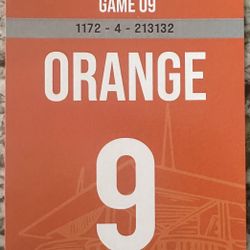ORANGE PARKING PASS - Dolphins vs Buccaneers