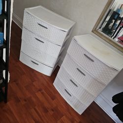 2 Plastic Dressers 