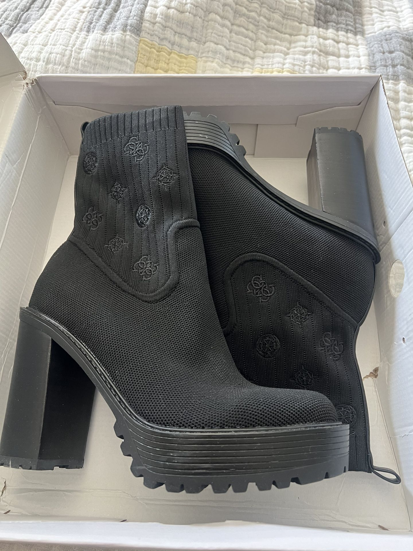 Guess Large Heeled Boots- Never worn