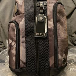 TUMI 157064-E675 Higgins Sling Ballistic Nylon Bag Men's City Map Camo NWT New