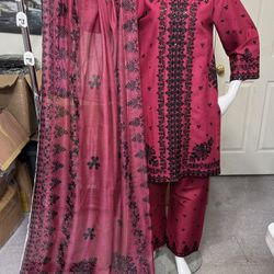 Pakistani Cotton Embroidered Dress