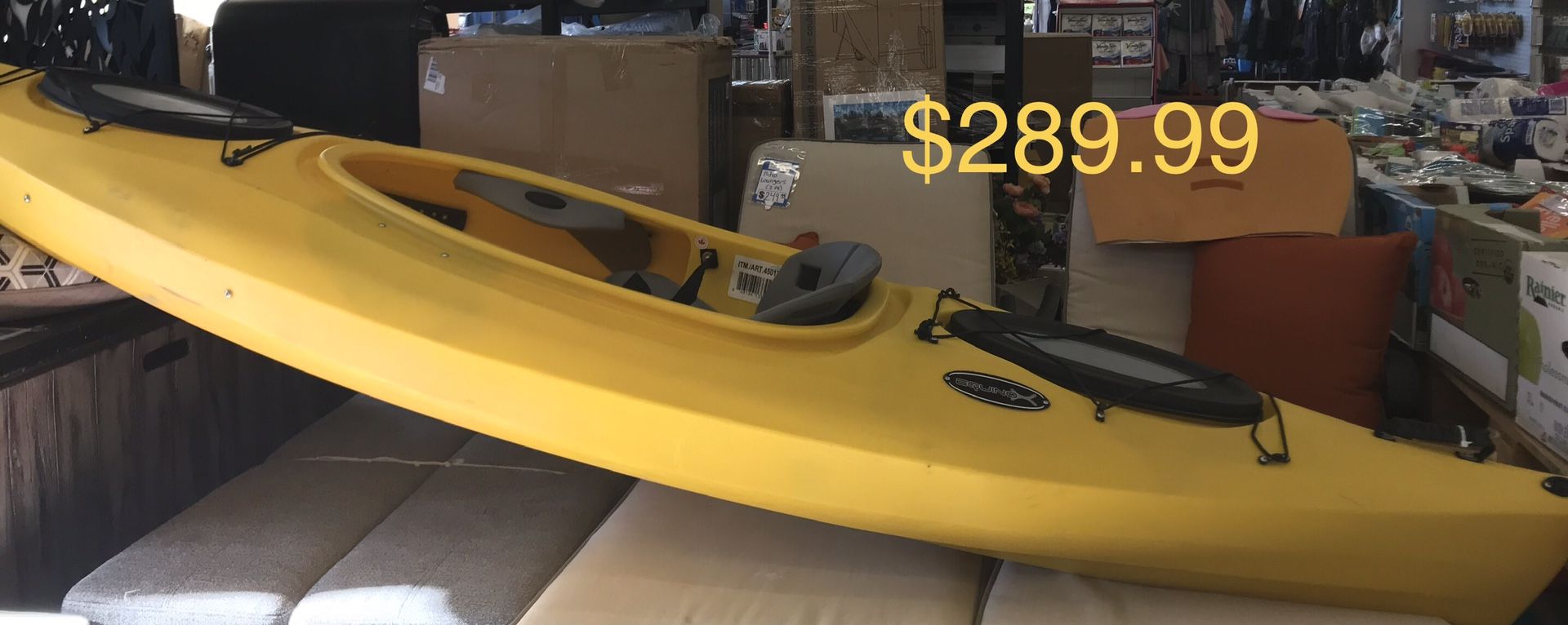 Yellow kayak