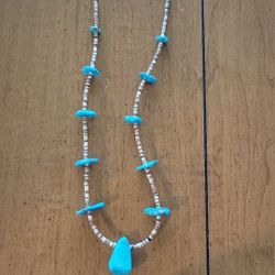 Vintage Turquoise Nugget And Heishi Beads 