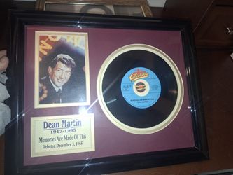 Framed Dean Martin Vinyl Record $30