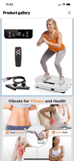 Vibration Plate Exercise Machine, Vibration Plate for Lymphatic Drainage, Power Plate Vibration Platform for Weight Loss, Toning & Wellness