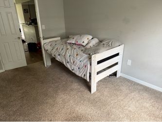Twin bed with mattress