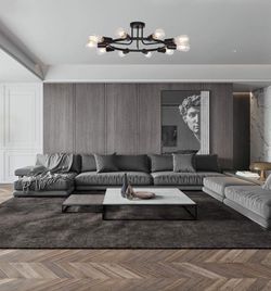 Black 10-Light Chandelier – Contemporary Statement Fixture