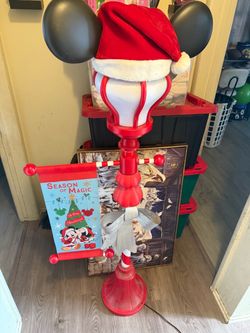 Disney Mickey Mouse Christmas Lamp Post Decoration