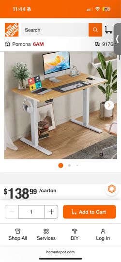 Electric standing desk