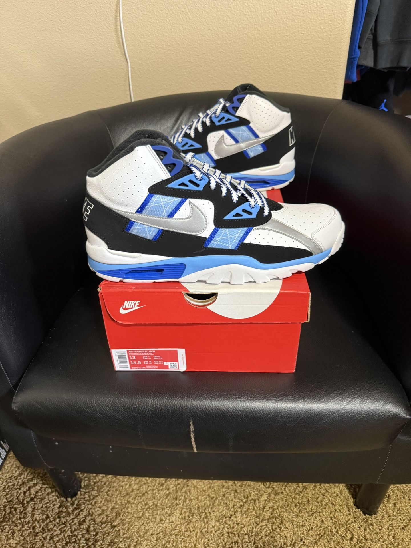 Brand new Nike Air Bo Jackson Kansas City Royals size 13 with original box and proof of purchase. 