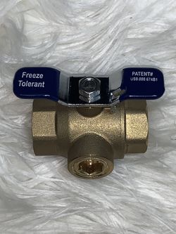 Freeze Tolerant 3/4” PVB Ball Valve New