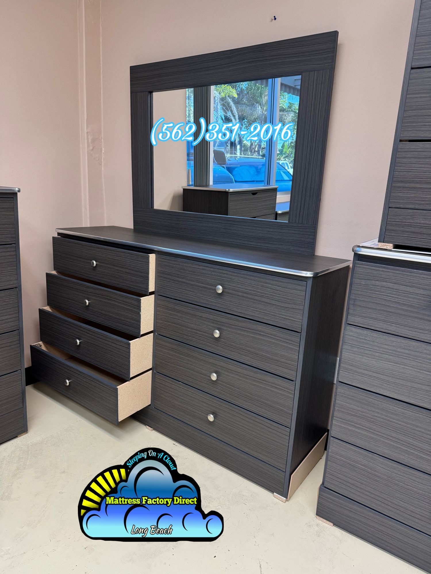 Complete Vanity 8 Drawer w/ Mirror,All Products : American Fashion Style Bags On Sale