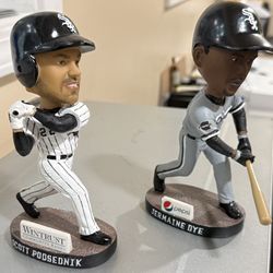 jermaine dye bobblehead pepsi WINTRUST bobble head figure SCOTT PODSEDNIK Chicago White Sox 2005 World Series