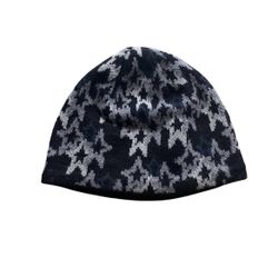 Black and White star patterned beanie