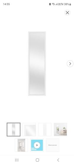 Mirror with white frame