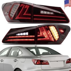 Lexus Pair LED Red Tail Lights Conversions For Lexus IS250 IS350 ISF 2006-2013 Sedan