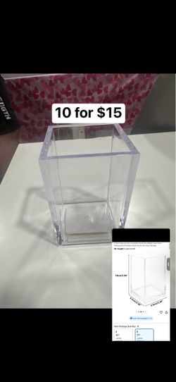 Clear Acrylic Brush or Pencil Holder