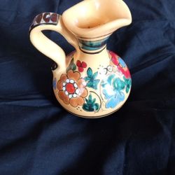 EXQUISITE Hand painted Ceramica Bariloche 6" Bud Pitcher Made in Spain


