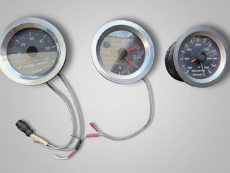 VINTAGE SIGNET SCIENTIFIC MARINE HELM GAUGES – SET OF 3