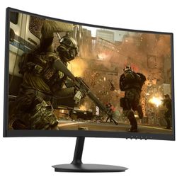 24" Curved 75Hz Refresh Rate Computer Monitor Full HD 1080P HDMI VGA Ports with Speakers