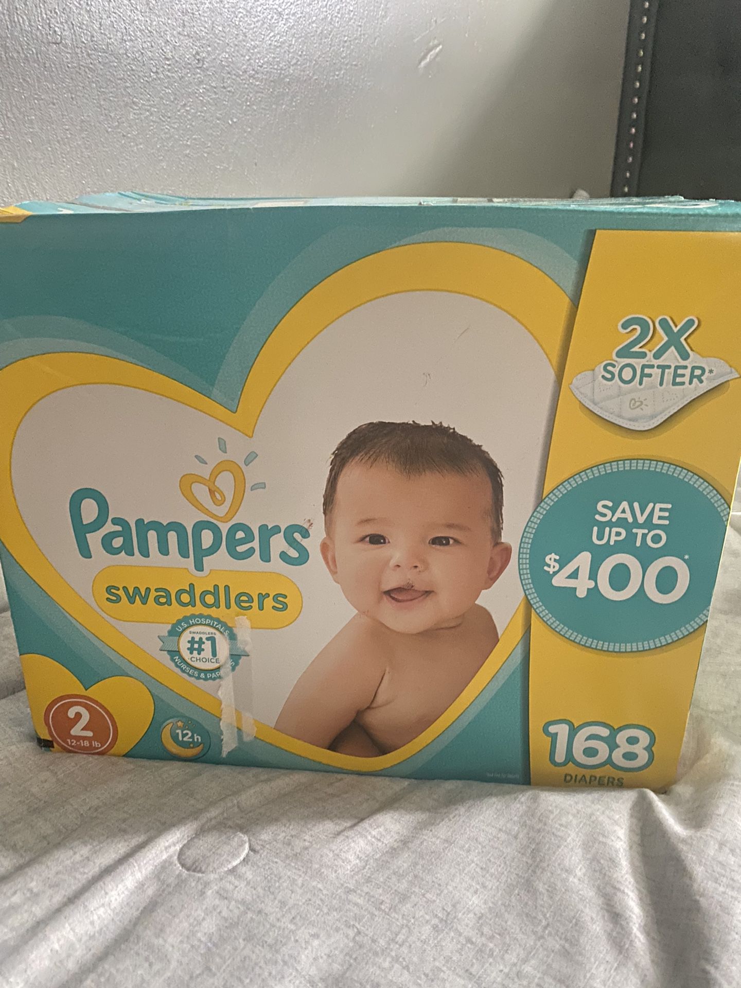 Size 2  Pampers Diapers Swaddlers 