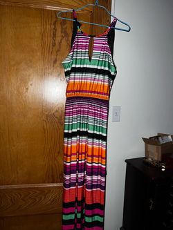 Multicolor Striped Maxi Dress