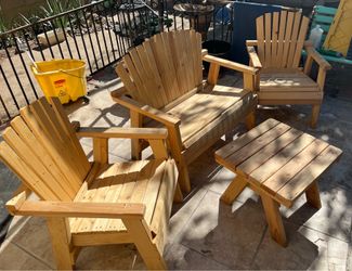 Wooden patio set