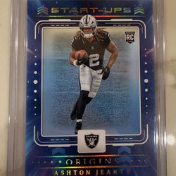 2025 Origins Ashton Jeanty Rookie  Blue  Start-Ups Raiders RC Card #1
