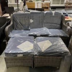 Assembled New 3-Piece Patio Furniture Set - Outdoor Bistro Conversation Set All Weather Wicker Chair