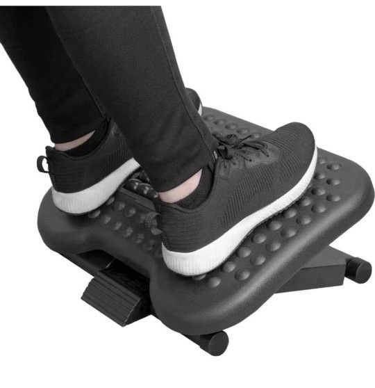 NEW! Mount-It! Ergonomic Tilting Massaging Foot Rest w/ 3-Level Height Adjustment
