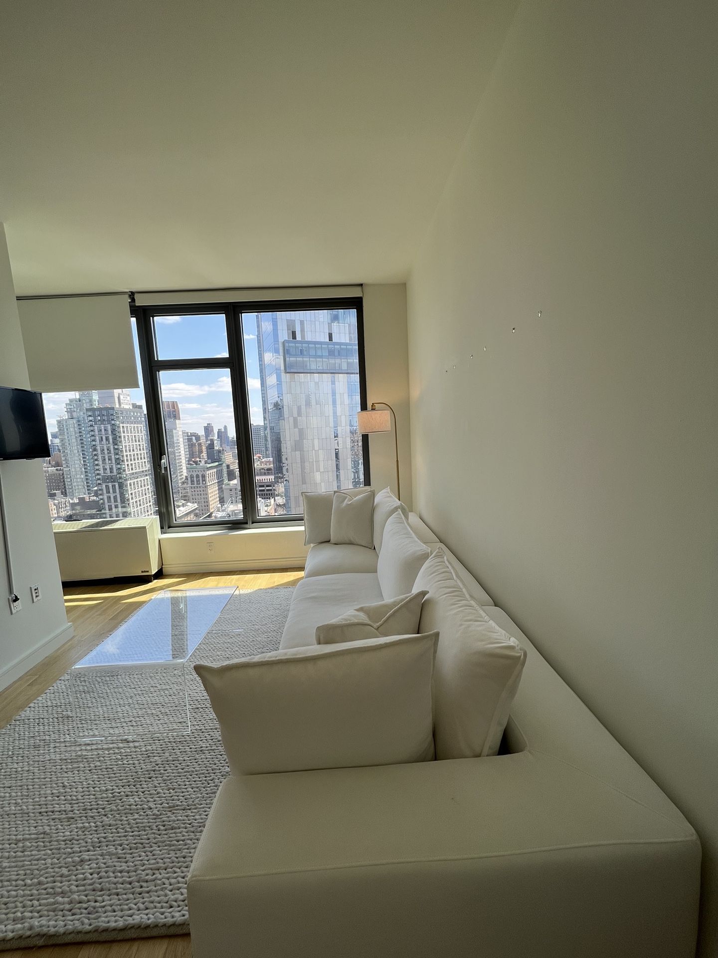 Coleman: White - Cali Pearl Modular Sofa, 120”W 40”D 35”H