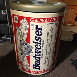 Collectable Budweiser Beer Can Mini Refrigerator And Freezer 2in1