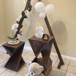 Party/photoshoot Background Arch( Dark Brown Wooden)