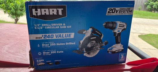 Hart 20 v bundle. Circular saw and drill