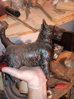 Original Hubley cast iron Scotty door stop