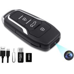64GB Spy Camera Hidden Camera Car Key,360 Minutes Battery Life Mini Spy Camera, Nanny Cam Hidden Camera with HD 1080P,Surveillance & Security Cameras 