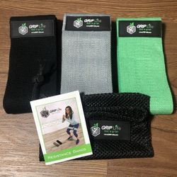 Hip Booty Bands Fabric Resistance Bands for Yoga Home Workout (Set of 3)