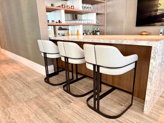 Atelier Purcell Padus Genuine Leather Bar Stools