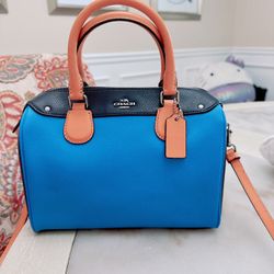 Coach BENNETT SATCHEL IN COLORBLOCK LEATHER /crossbody/NWOT