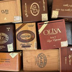 Empty cigar boxes.