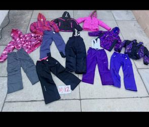 Boys & Girls Size 10-12 Ski/ Snow Clothes. Winter Jackets Pants & Bibs 