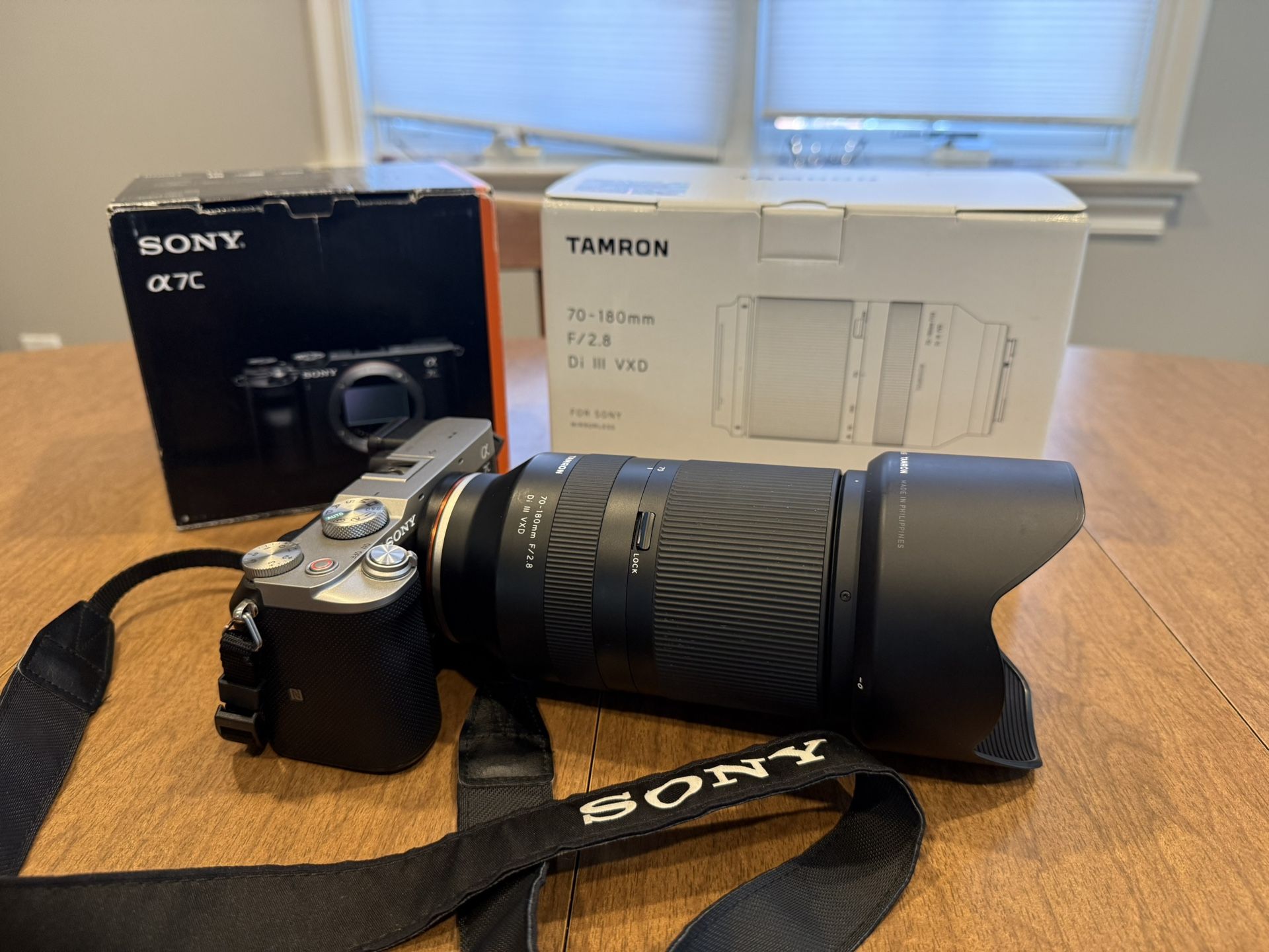 Sony A7C + Tamron 70-180 f2.8 camera setup