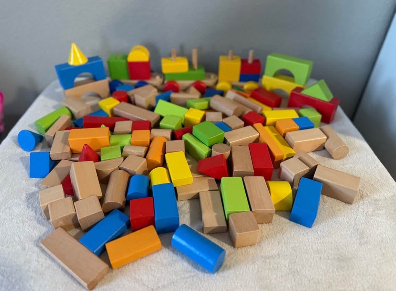 Wooden Blocks with train Set