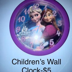 Frozen Kids Bedroom Clock