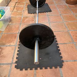 Barbell 7ft Olympic 45 Lbs And Weight Plates