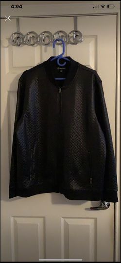 Black faux leather jacket